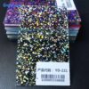 Custom black and gold glitter acrylic sheet sample with embedded confetti by Grandview Acrylic, item YD-221.