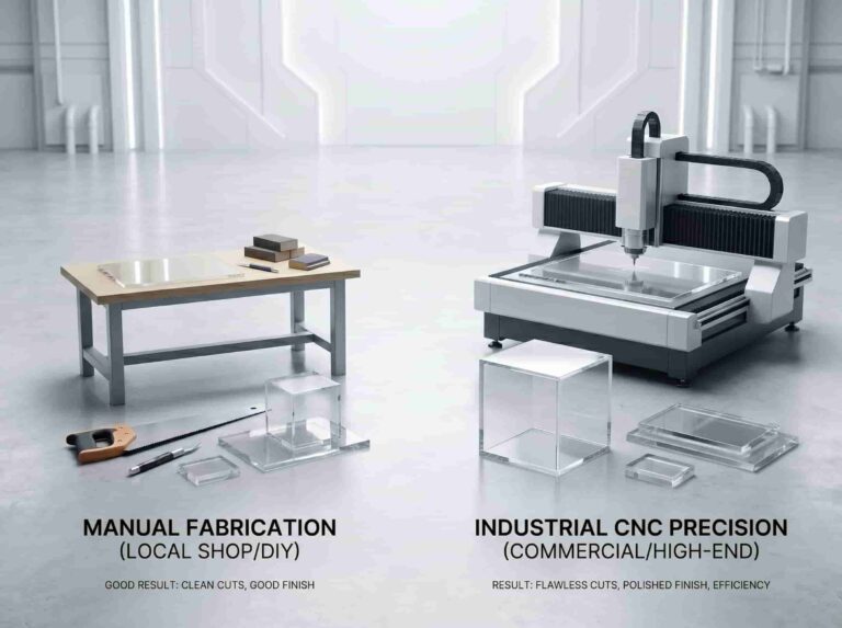 How to Cut Acrylic Sheets Manual Tools vs. Industrial CNC Precision