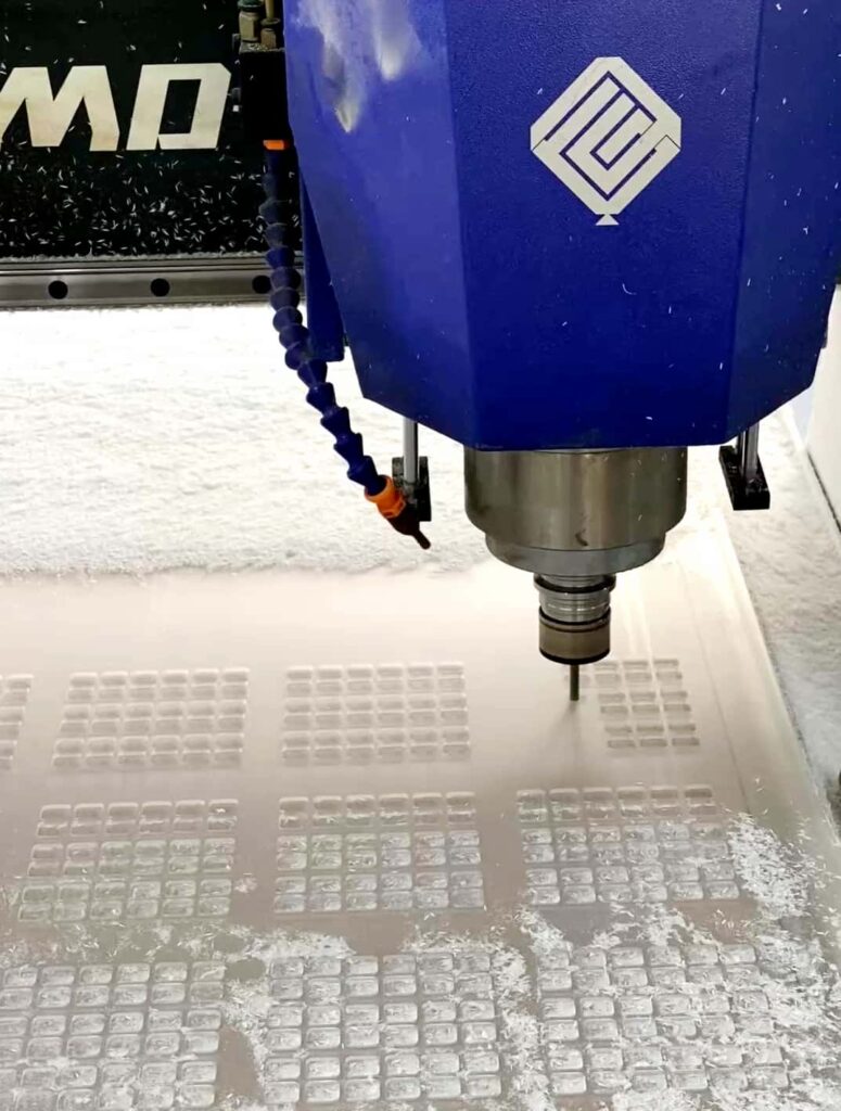 CNC cut acrylic sheets with holes slots and custom shapes