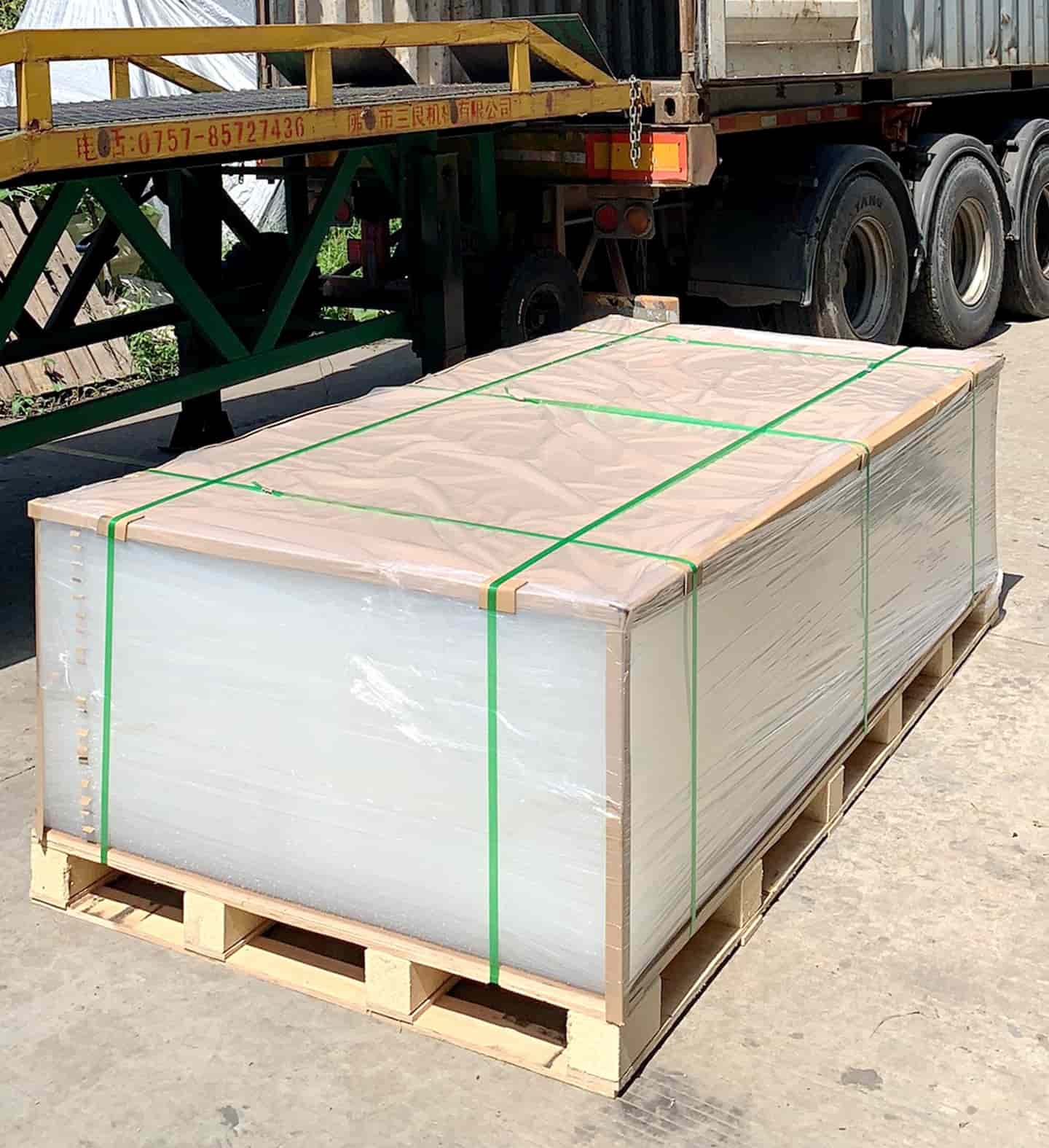 Acrylic sheet stock preparation and delivery follow-up