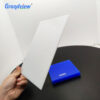 white-acrylic-sheet-hand-sample Hand holding an opaque white acrylic sheet sample